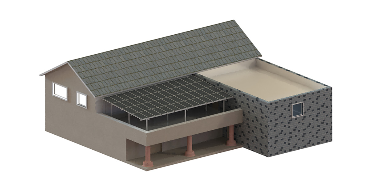 سقيفة BIPV المقاومة للماء